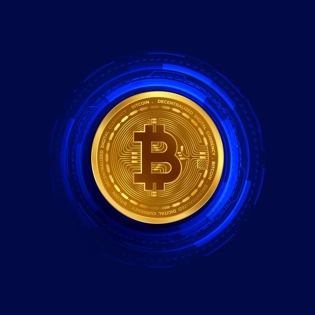 A stylized image representing Bitcoin and digital finance